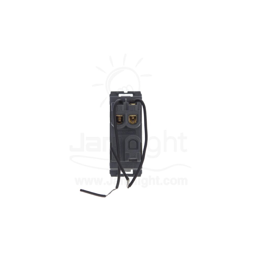 OSA زر جرس مفرد بضوء بني 3 osa bell switch with led dark brown